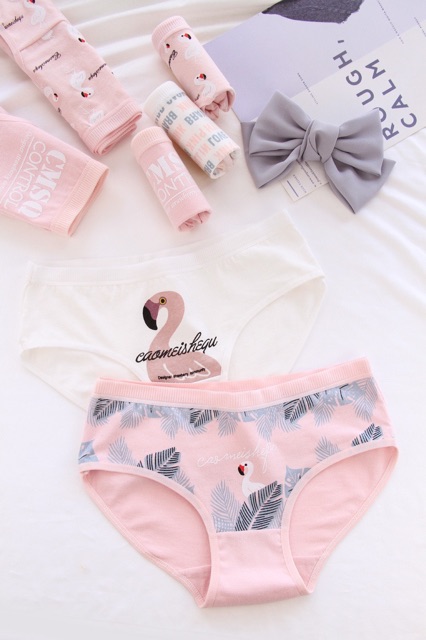 กางเกงในผ้าพิมพ์ลายนกฟลามิงโก้ น่ารัก #ฟลามิงโก้ - รูปที่ 5