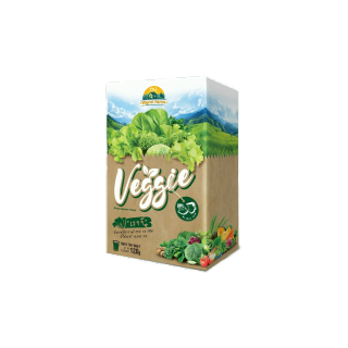 Veggie 1กล่อง (10ซอง) 12g./ซอง ผงผักรวม 30 ชนิด มีสารต้านอนุมูลอิสระ ชงดื่มง่าย วิตามินสูง กระตุ้นการขับถ่าย