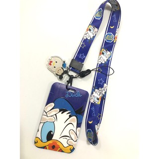 DONALD DUCK bf blue ซองใส่บัตร  ที่ใส่บัตร  พร้อมสายคล้องคอ (2cm)  ลาย DONALD DUCK โดนัล ดัค bf มีตุกตาเล็กแถมด้วย 8118