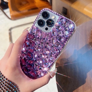 เคสโทรศัพท์มือถือ กันกระแทก ประดับเพชร และกลิตเตอร์ ระยิบระยับ สําหรับ IPhone 11 12 13 Pro Max IP 14 15 Pro Max