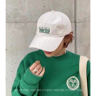 หมวกเบสบอลปักลายตัวอักษร Mg Studio/ "Tennis Club" 4 สี