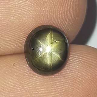 พลอย สตาร์ แซฟไฟร์ ธรรมชาติ แท้ ( Natural Black Star Sapphire ) หนัก 2.42 กะรัต