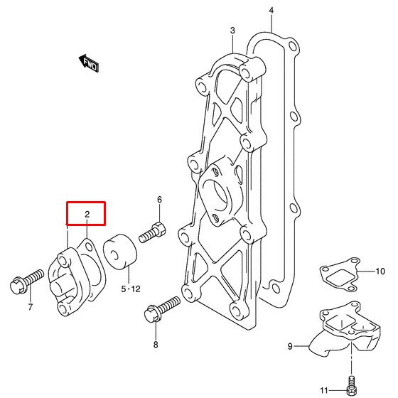 11265-87E10-000 GASKET, PROTECTION COVER ปะเก็น เครื่องยนต์เรือซุซุกิ Suzuki Outboard 11265-87E10 11