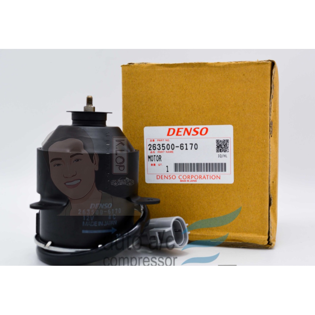 KLOP-T405-37A มอเตอร์พัดลมหม้อน้ำแท้ DENSO Toyota Camry(ACV30/ACV31/ACV36) 2002~,Toyota Harrier(ACU3
