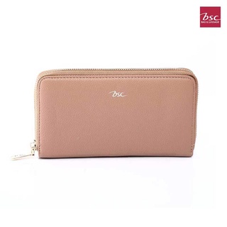 BSC กระเป๋าสตางค์ แบบยาว ซิปรอบ สีน้ำตาล (Brown) รุ่น Love Wallet - SJW42001 กระเป๋าสตางค์ซิปรอบ บีเอสซี