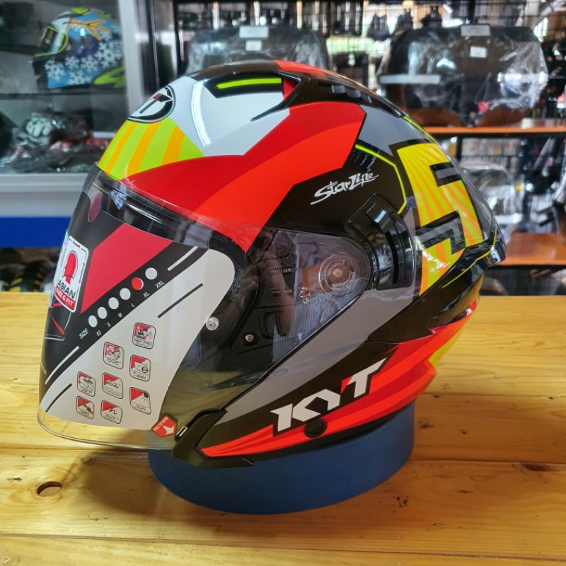 หมวกกันน็อค  KYT NFJ หมวกครึ่งใบ มีแว่น2ชั้น