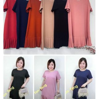 อก40-44เสื้อ สีพื้นสาวอวบ น่ารักใส่สบาย