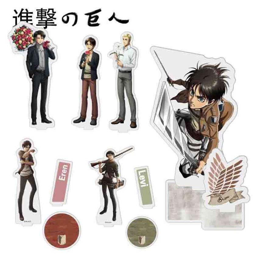 Anime Attack on Titan Eren Levi Rivaille Acrylic Stand Figure Desktop Decoration Collection Model Toy Cosplay Doll 4W5a