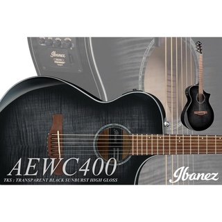 กีตาร์โปร่งไฟฟ้า Ibanez AEWC400-TKS