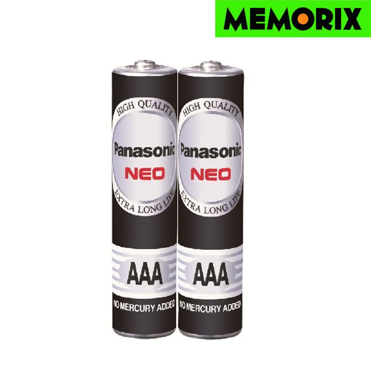 ถูกที่สุด ของแท้ Orignal AAA Pack 2 ก้อน Panasonic  AAA R03NT ถ่าน NEO สีดำ Battery Pana AAA ถ่านAAA
