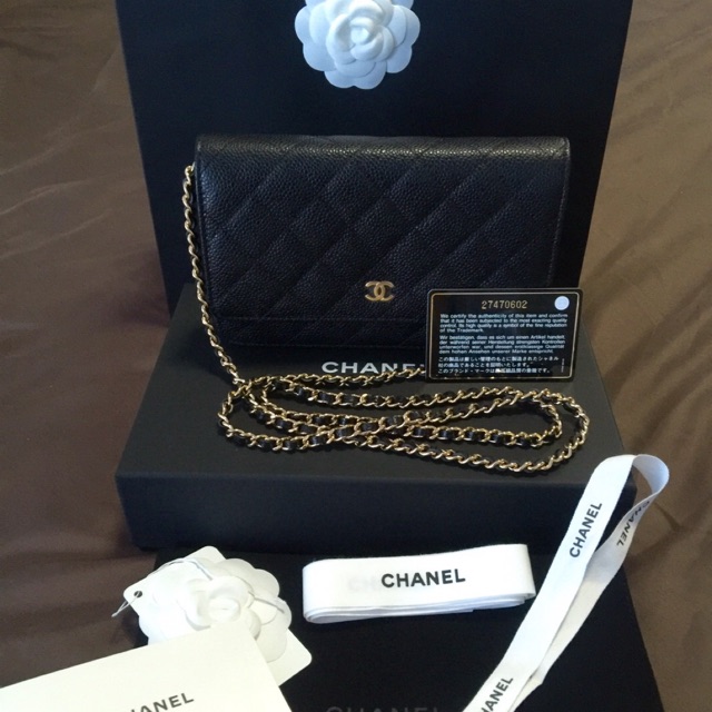 -New- Chanel WOC Caviar Black GHW Holo27