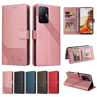 เคสโทรศัพท์หนัง ฝาพับ พร้อมช่องใส่บัตร หรูหรา สําหรับ Xiaomi 11T POCO X4 NFC M4 Note 11 Pro Plus 11s 11T 5G