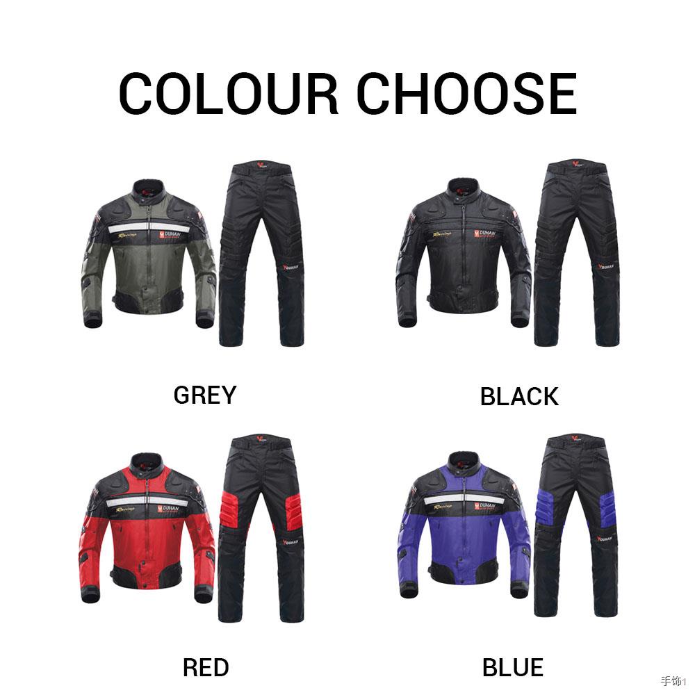 ◈✷▧Motorcycle full body armor jacket Motorcycle Jacket+Motorcycle Pants DUHAN Windproof Motorcycle Racing Suit Protectiv