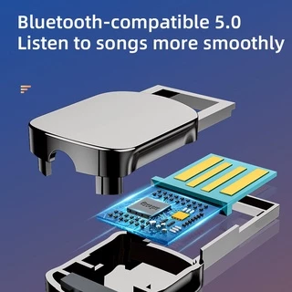 Essager อะแดปเตอร์รับสัญญาณเสียงไร้สาย Bluetooth 5.0 Aux Usb ถึง 3.5 มม. แฮนด์ฟรี Mic สําหรับตัวรับสัญญาณรถยนต์