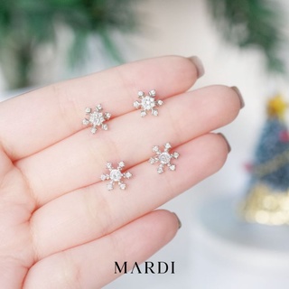 Mardi Jewelry รวมต่างหูเงินแท้เกล็ดหิมะ Snowflake Earrings