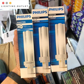 Philips หลอด ขั้ว PLC 2P 10W 13W 18W 26W 830 840 865 รุ่น Master แสง Day Light หลอดประหยัดไฟ 4 แท่ง ใช้กับบัลลาสต์