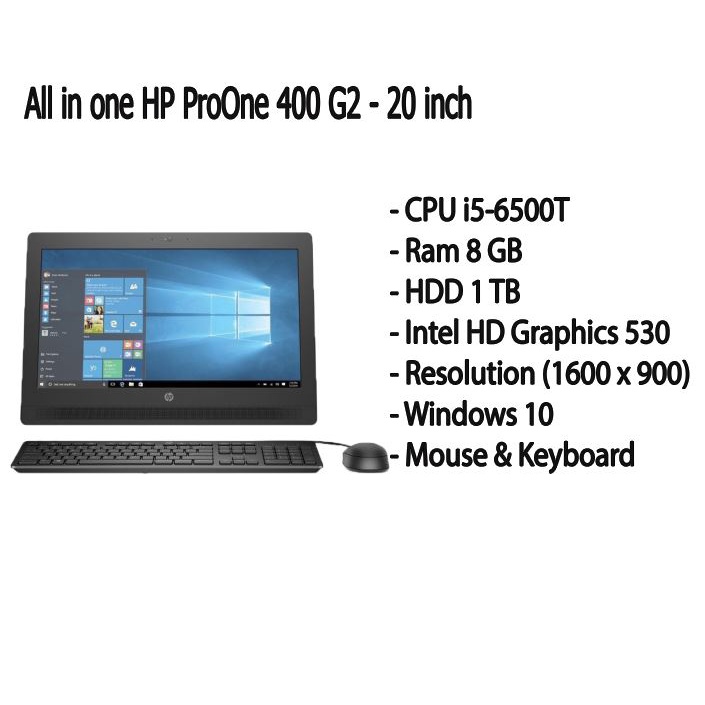 คอมพิวเตอร์ออลอินวัน All in one HP ProOne 400 G2 - 20 inch สินค้ามีประกัน