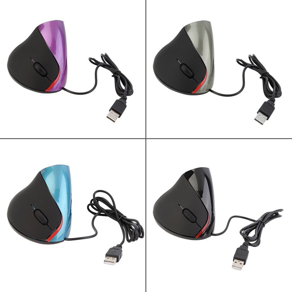 เมาส์เพื่อสุขภาพมือ #เมาส์แนวตั้ง 2.4G Wire Vertical USB 6 Keys Mouse Ergonomic Design Optical 2400DPI Mice #8