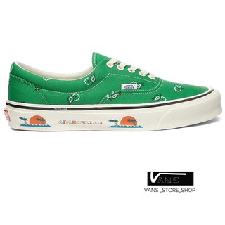 VANS ERA OG LX PAISLEY FERN GREEN WHITE SNEAKERS สินค้ามีประกันแท้