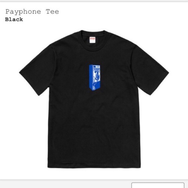 (แท้) เสื้อยืด Supreme Payphone Black tee Size M