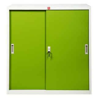 File cabinet CABINET STEEL KSS-90-GG GREEN Office furniture Home &amp; Furniture ตู้เอกสาร ตู้เหล็กบานเลื่อนทึบ KSS-90-GG สี