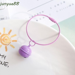 Junyue พวงกุญแจพลาสติก จี้กระดิ่ง สีสดใส แฟชั่นสร้างสรรค์ สําหรับกระเป๋านักเรียน