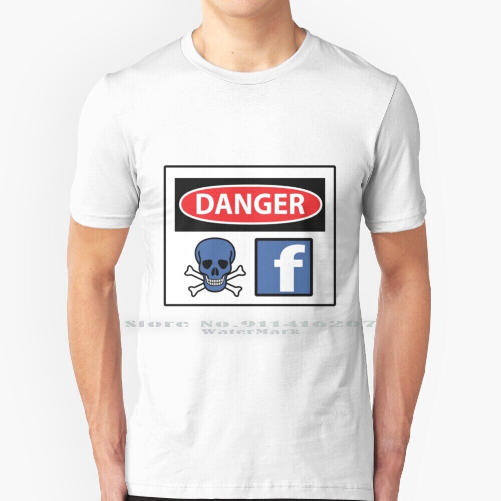 Facebook Is Poisonous T เสื้อ 100% ผ้าฝ้ายแท้ Anti Facebook Fb Poison Facebook ดูด Hate Facebook Dan