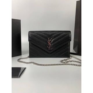 🔥🔥พร้อมส่ง New YSL Wallet on chain7.5 งานเกรดเทพ 📌size 19 cm.📌