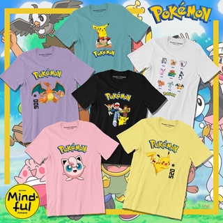 POKEMON GRAPHIC TEES PRINTS | MINDFUL APPAREL T-SHIRTSเสื้อยืด เสื้อขาว