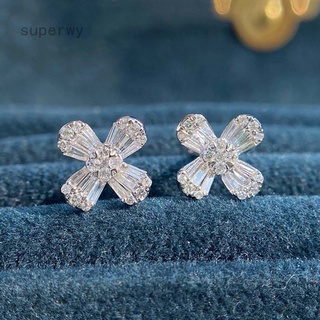 ของขวัญเครื่องประดับสตรีต่างหูสตั๊ดดอกไม้ Stud Earrings