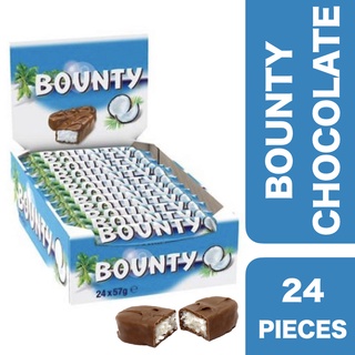 Bounty Chocolate Bar 24 x 57g (1 box) ++ บาว์นตี้ ช็อกโกแลตบ…