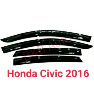 กันสาดประตู Honda Civic 2016 สีดำ