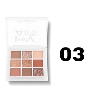 อายแชโดว์ เกาหลี ของแท้ 100% พาเลทอายแชโดว์ 9 สี เกาหลี เนื้อดินน้ำมัน เนื้อใยไหม ประกายชิมเมอร์-5099