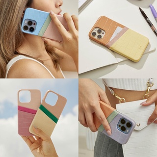 ราคา(12 series)MUSE 3Tone Card Holder Phone Case PASTEL