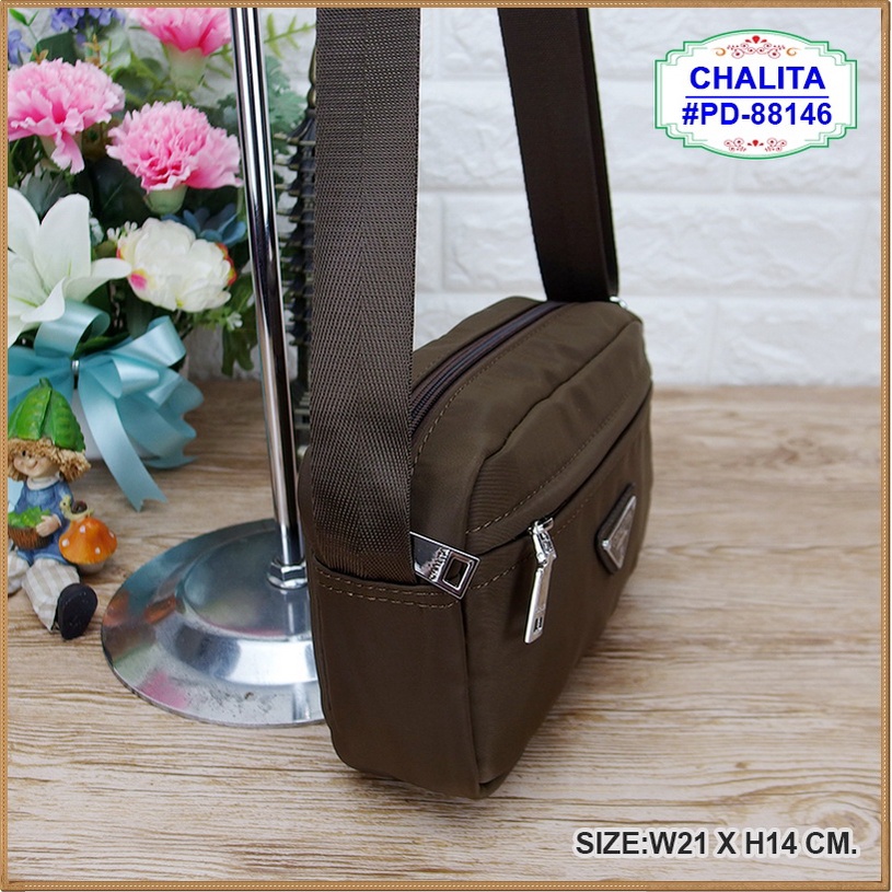 กระเป๋าสะพายสายยาว รุ่น PD-88146 ยี่ห้อ CHALITA  #กระเป๋าสะพายข้าง #มีเก็บปลายทาง #กระเป๋าสะพาย