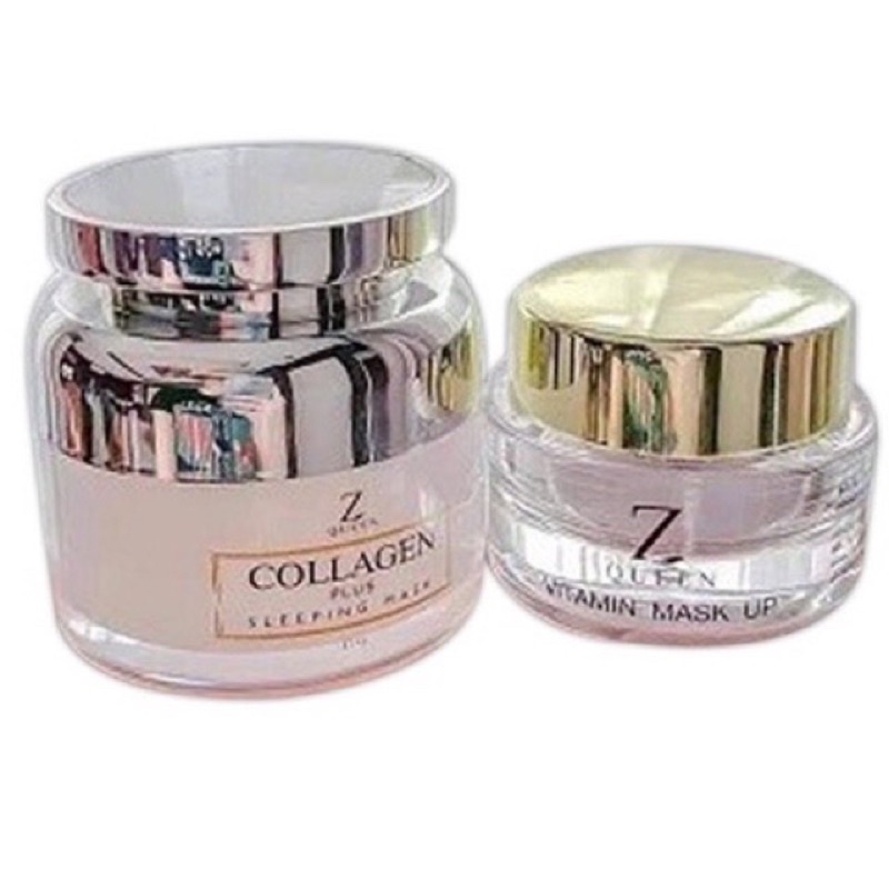 ⭐️Zqueen Mask collagen Plus ซีควีนพลัส⭐️ - (ซีควีน คอลลาเจน พลัส สลิปปิ้ง มาร์ก)