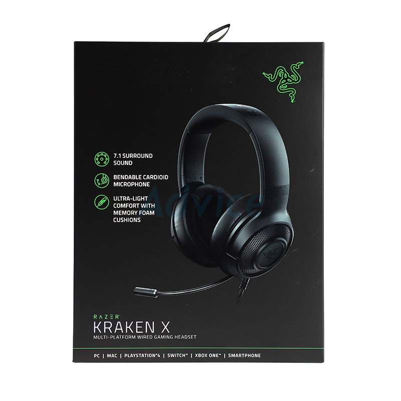 razer kraken x classic black 7.1 gaming headset