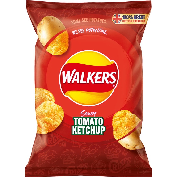 Tomato Sauce Crisps Walkers 32.5g Shopee Thailand