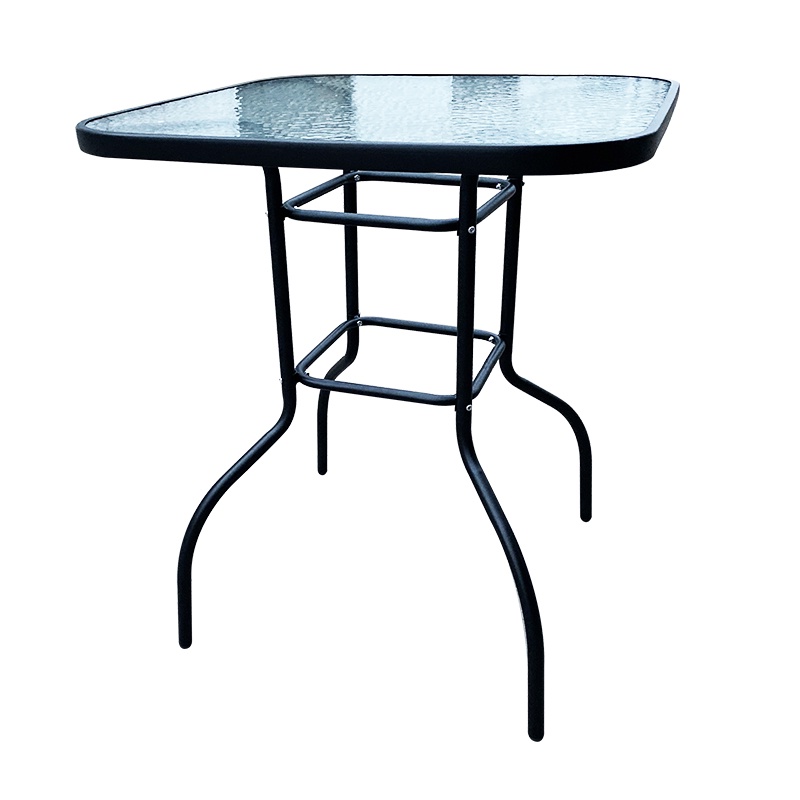 โต๊ะบาร์หน้าท็อปกระจก FONTE รุ่น 161.356 สีใส - ดำ