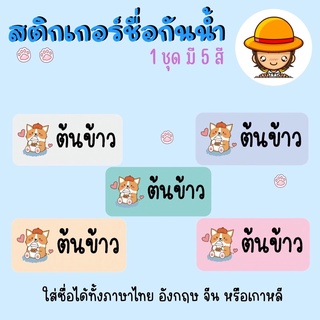 สติกเกอร์ชื่อกันน้ำ New (คละชื่อได้)