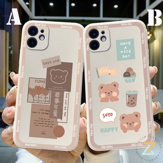 Zymello เคส OPPO A57 2022 4G A77 5G A15 A7 A12 A16 A3S A5 A76 A31 A5 F9 F7 F11 Pro A94 A54 A74 Reno 4 4G Reno 5 5G Reno 6Z 5G Reno 7Z 5G เคสโทรศัพท์ซิลิโคนเทรนด์แฟชั่น