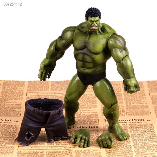เตรียมจัดส่ง۩❡✒Avengers Hulk hand-made marvel Marvel joint movable model toy Hulk ornament