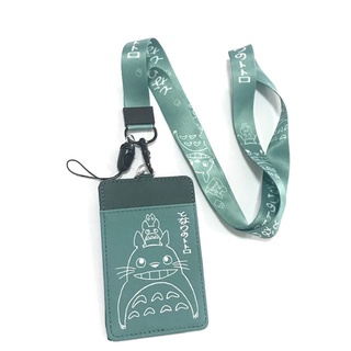 TOTORO G สายคล้องคอ สายคล้องบัตร ที่ใส่บัตร ซองใส่บัตร พร้อมสายคล้องคอ ลาย TOTORO G  งานดี สวยงาม สำหรับ บัตร 6x8 cm8118