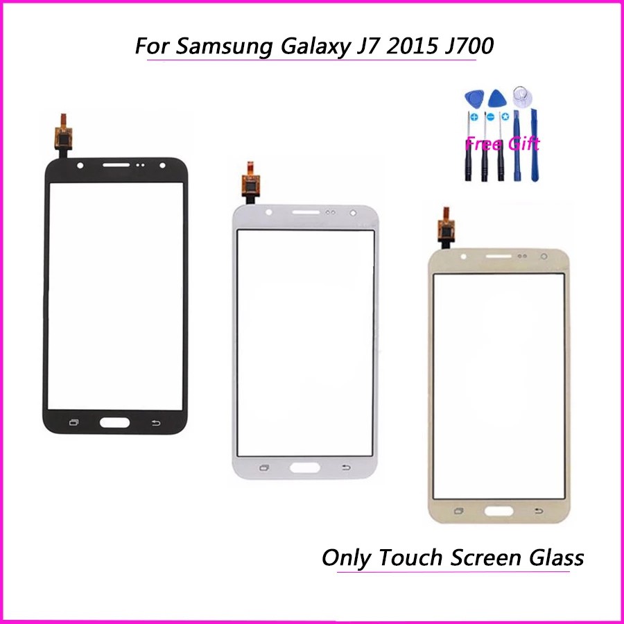 สําหรับ Samsung Galaxy J7 2015 J700 J700F J700H J700M หน ้ าจอสัมผัสแผง Digitizer จอแสดงผล LCD ด ้ านหน ้ ากระจกอะไหล ่