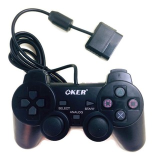 OKER JOY PSII Playstation2 จอยใช้กับเครื่องเพลย์ทู รุ่น 709 (สีดำ)