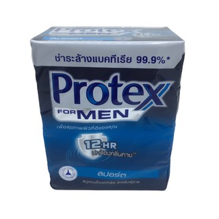 Protex for men สบู่แอนตี้แบคทีเรีย ปกป้องกลิ่นกาย สูตร สปอร์ต       65กรัมx4ก้อน