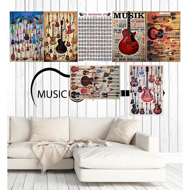 โปสเตอร์ กีตาร์ (7แบบ) คอร์ด กีต้าร์ chord guitar อูกูเลเล ukulele รูป ภาพ ติดผนัง สวยๆ poster (88 x 60 ซม.โดยประมาณ)