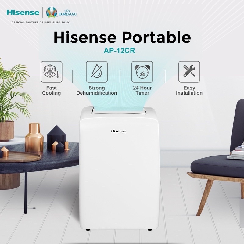 พร้อมส่ง!!  Hisense แอร์เคลื่อนที่ 12000 BTU AP-12CR4RNXS00  portable air conditioner NEW / รับประกั