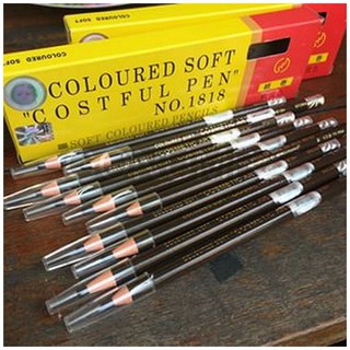 (1แท่ง) ดินสอเขียนคิ้วแบบเชือกดึง Coloured Soft Cosmetic Art Eyebrow Pencil