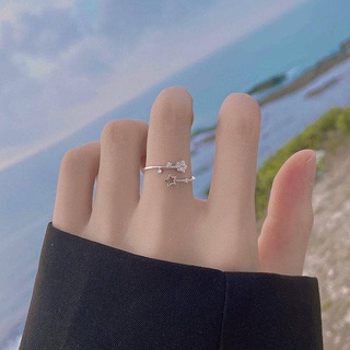 Ring Pure Silver Stars ออกแบบเวอร์ชั่นภาษาเกาหลีของ Simple และ The Ring